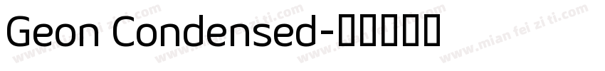 Geon Condensed字体转换